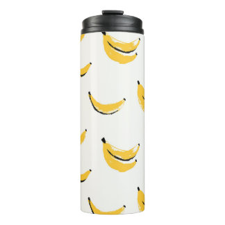 Hand-drawn bananas, stylish seamless pattern. thermal tumbler