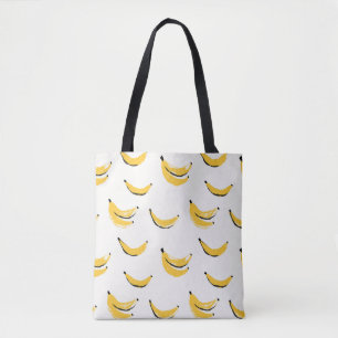 Hand-drawn bananas, stylish seamless pattern. tote bag