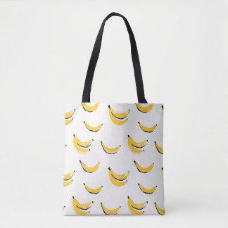 Hand-drawn bananas, stylish seamless pattern. tote bag
