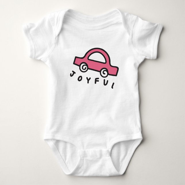 Hand Drawn Beach Ball Baby Bodysuit (Front)