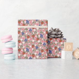 Hand Drawn Berry Pattern Wrapping Paper Roll