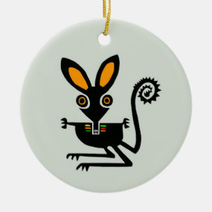Hand drawn- BILBY- - Nature - Ecology Ceramic Tree Decoration
