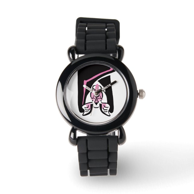 Hand drawn - Black BAT - Spooky - Kids Watch (Front)