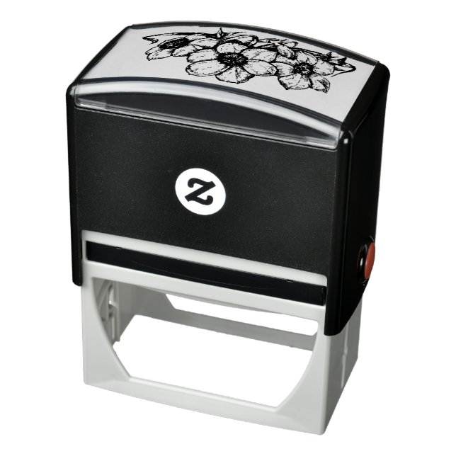 Hand drawn bloom self-inking stamp (Product)