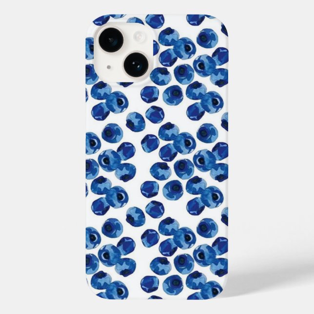 Hand Drawn Blue Berry Fruit Case (Back)