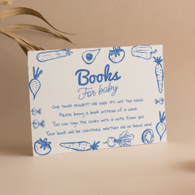 Hand Drawn Blue Locally Grown Boy Book Request Enclosure Card (Creator Uploaded)
