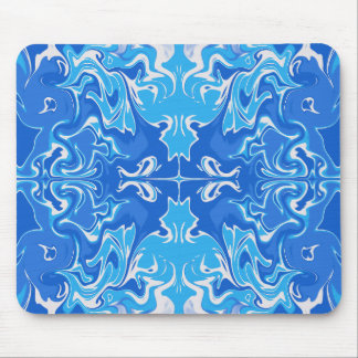 Hand Drawn Blue Marble Mouse Pad