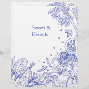 Hand Drawn Blue Vegetables Recipe Category