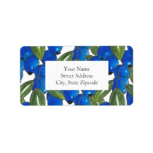 'Hand Drawn Blueberries Pattern' Labels