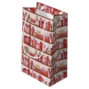 Hand Drawn Book Lover Pattern Gift Bag