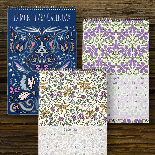 Hand Drawn Botanical and Abstract Art Calendar (Creator Uploaded)