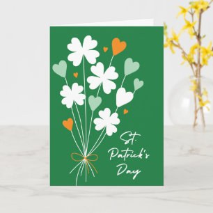 Hand-Drawn Bouquet of Shamrocks St. Patrick's Day Card