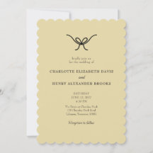 Hand Drawn Bow Butter Yellow QR Wedding