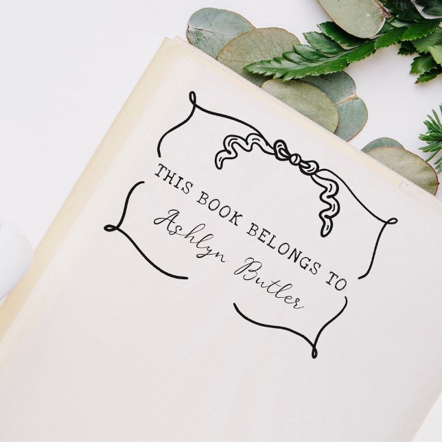 Hand Drawn Bow Personal Library Book Stamp (Creator Uploaded)