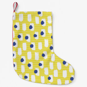 Hand drawn brush stroke seamless pattern. small christmas stocking