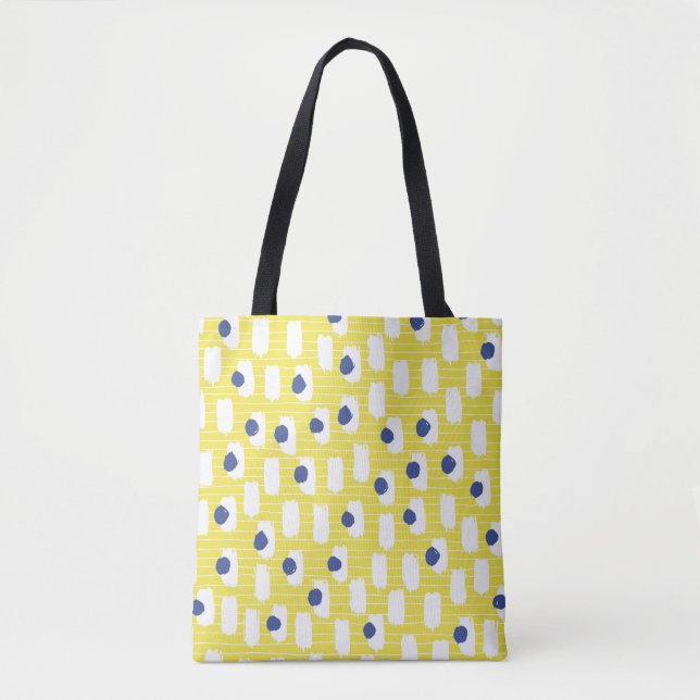 Hand drawn brush stroke seamless pattern.  tote bag (Front)