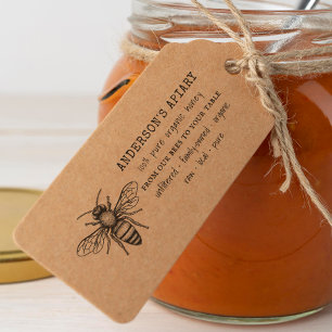 Hand-Drawn Bumblebee Pure Organic Honey Stamp