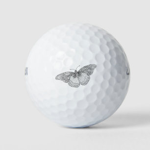 Hand Drawn Butterfly Golf Balls