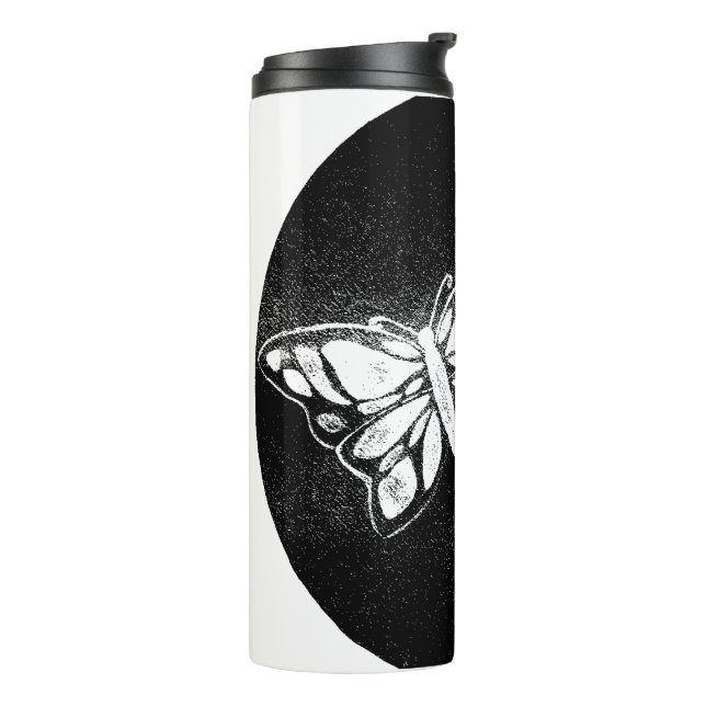 hand drawn butterfly  thermal tumbler (Rotated Left)