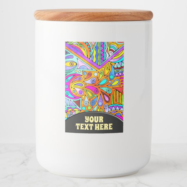 Hand Drawn By EDDArt - Blah Blah Blah 1 Food Label (Front)