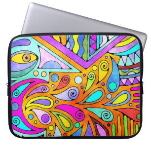 Hand Drawn By EDDArt - Blah Blah Blah 1 Laptop Sleeve