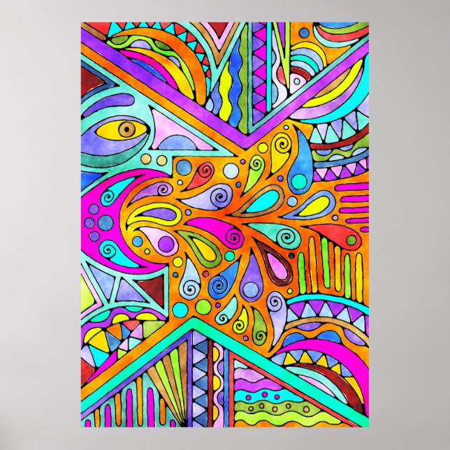 Hand Drawn By EDDArt - Blah Blah Blah 1 Poster (Front)