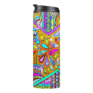 Hand Drawn By EDDArt - Blah Blah Blah 1 Thermal Tumbler