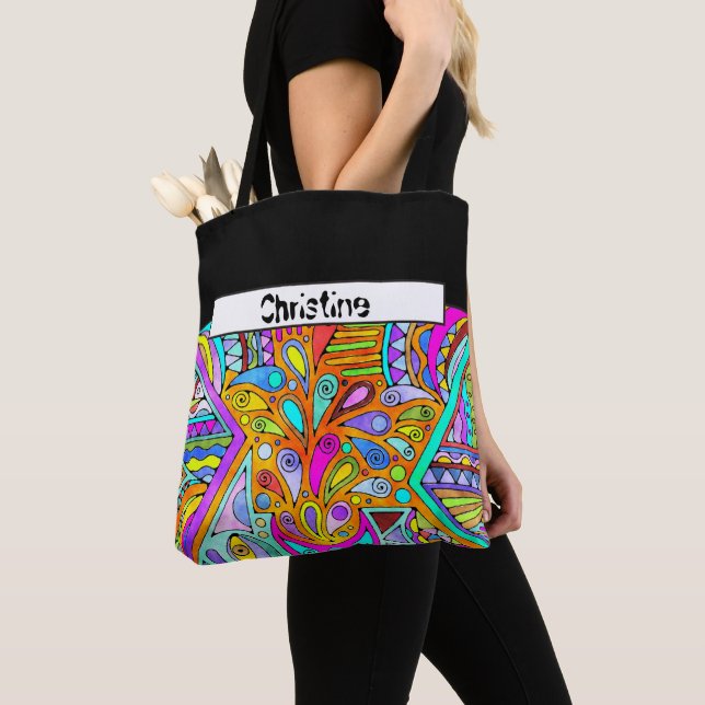 Hand Drawn By EDDArt - Blah Blah Blah 1 Tote Bag (Close Up)