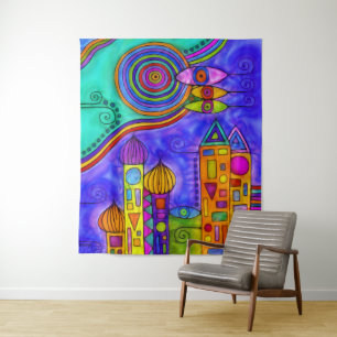 Hand Drawn By EDDArt - Come together 2 Tapestry