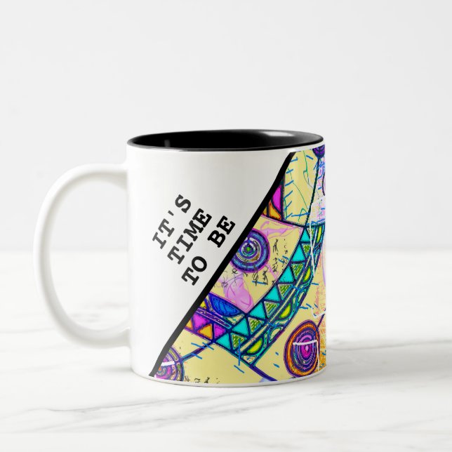 Hand Drawn By EDDArt - Dream Scale 1 Two-Tone Coffee Mug (Left)