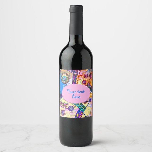 Hand Drawn By EDDArt - Dream Scale 1 Wine Label (Front)