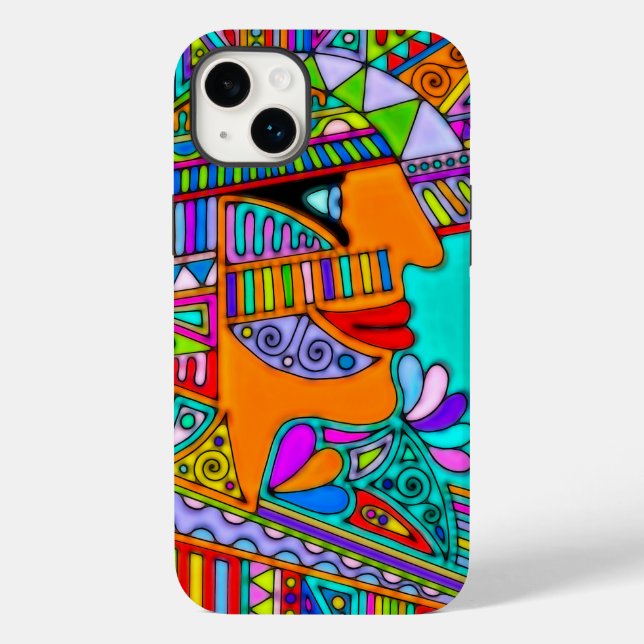 Hand Drawn By EDDArt - Pharaoh 1 Case-Mate iPhone Case (Back)