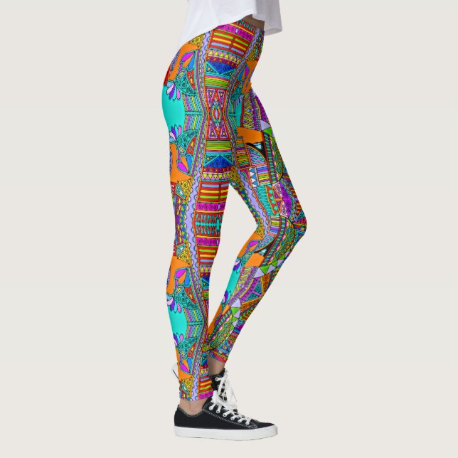 Hand Drawn By EDDArt - Pharaoh 1 Leggings (Right)