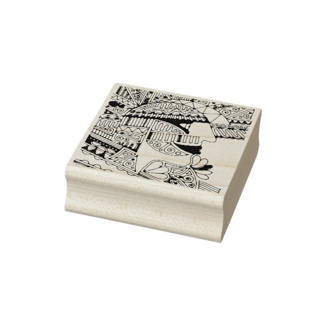 Hand Drawn By EDDArt - Pharaoh 1 Rubber Stamp (Stamp)