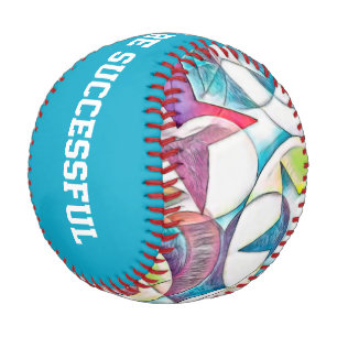 Hand Drawn By EDDArt - Stars And Hearts 1 Baseball
