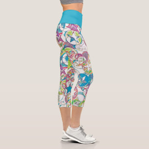 Hand Drawn By EDDArt - Stars And Hearts 1 Capri Leggings