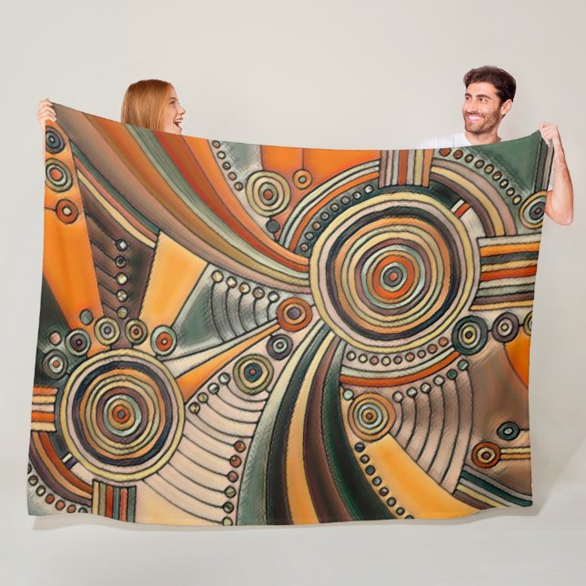 Hand Drawn By EDDArt - Thoughts 1 Fleece Blanket (In Situ)