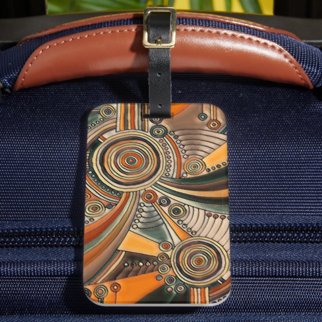 Hand Drawn By EDDArt - Thoughts 1 Luggage Tag (Front Insitu 2)