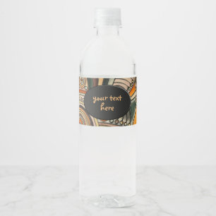 Hand Drawn By EDDArt - Thoughts 1 Water Bottle Label