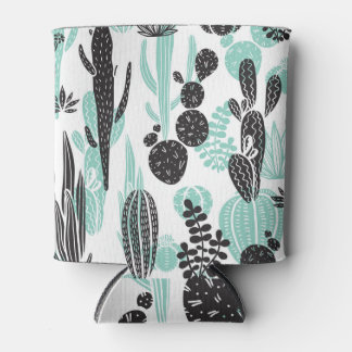 Hand Drawn Cacti: Doodle Seamless Can Cooler