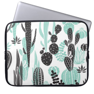 Hand Drawn Cacti: Doodle Seamless Laptop Sleeve