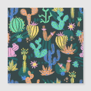 Hand-drawn cactus: Scandinavian seamless.