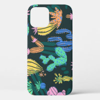 Hand-drawn cactus: Scandinavian seamless.