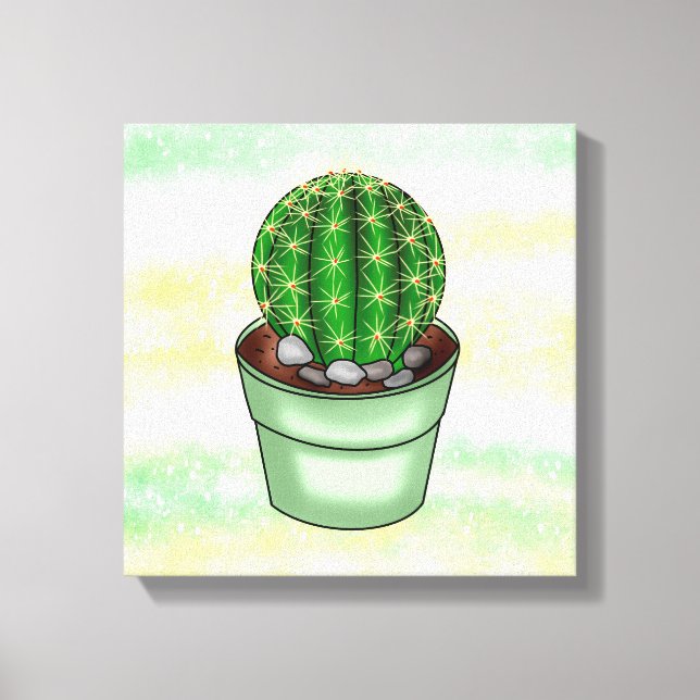 Hand drawn Cactus Succulent   Canvas Print (Front)