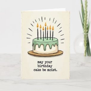 Hand Drawn Cake Birthday Card