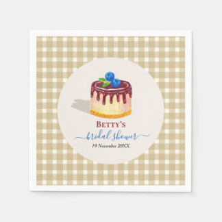 Hand Drawn Cake Dessert Sweet Cute Bridal Shower Napkin
