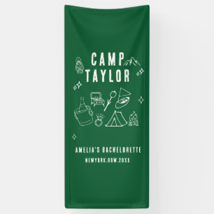 Hand drawn Camp Bachelorette Custom Banner