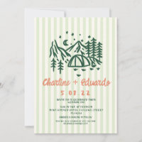 Hand drawn Camp Nature Scribble Wedding
