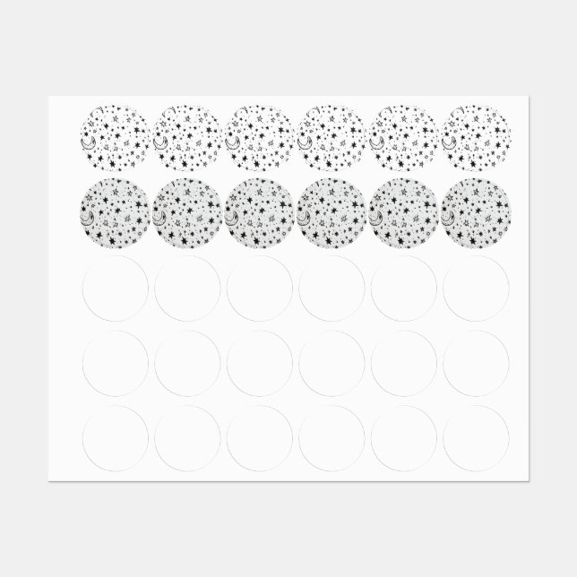 Hand Drawn Celestial Night Sky Pattern (Sheet)