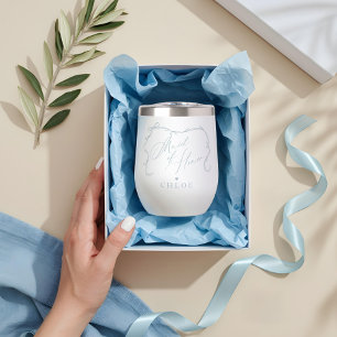 Hand Drawn Chic Bow Ribbon Maid of Honor Proposal